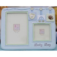 嬰兒相架 -  Baby Boy 粉藍 (2格)